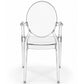 Chaise de salle à manger transparente - Design avec accoudoirs - Victoria Queen