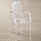 Chaise de salle à manger transparente - Design avec accoudoirs - Victoria Queen