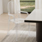 Chaise de salle à manger transparente - Design avec accoudoirs - Victoria Queen