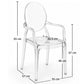Chaise de salle à manger transparente - Design avec accoudoirs - Victoria Queen