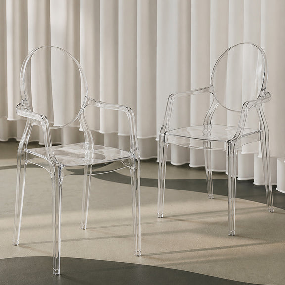 Transparent Dining Chair - Armrest Design - Victoria Queen - gallery 2