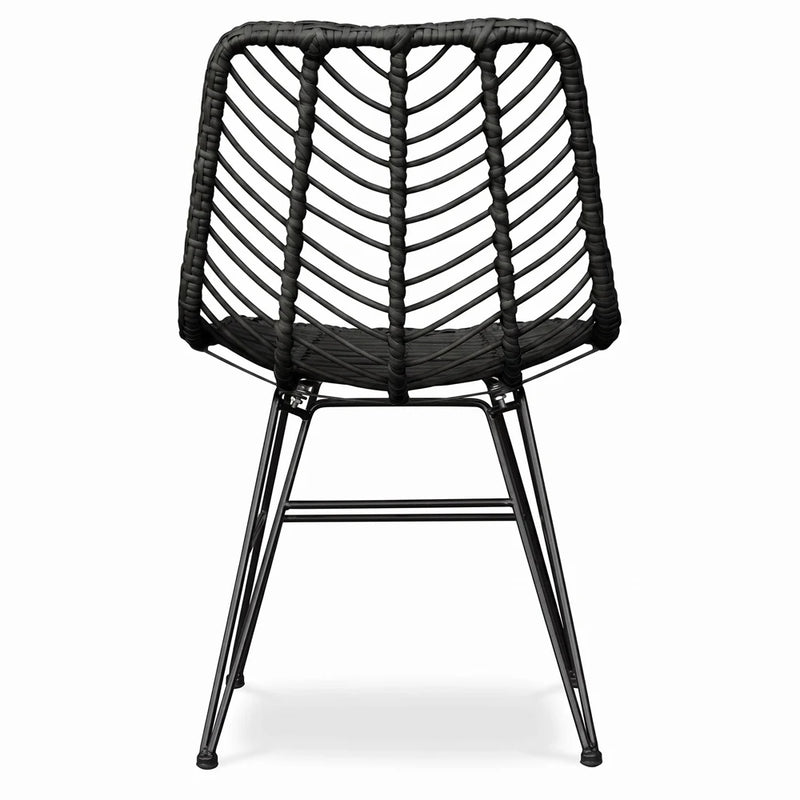 Chaise de salle à manger en résine tressée – Mia