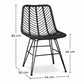 Chaise de salle à manger en résine tressée – Mia