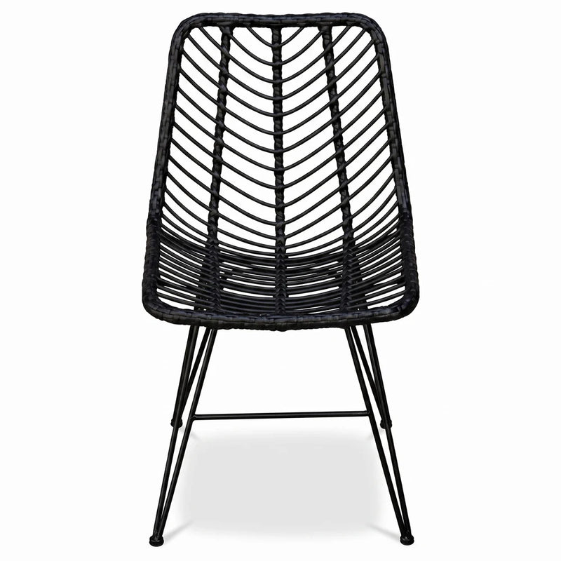 Chaise de salle à manger en résine tressée – Mia