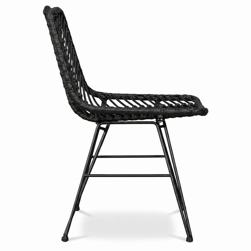 Chaise de salle à manger en résine tressée – Mia