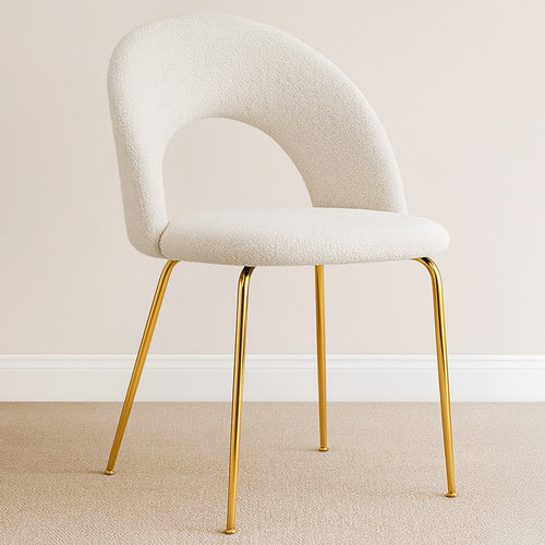 Dining Chair - Upholstered in Bouclé Fabric - Amarna