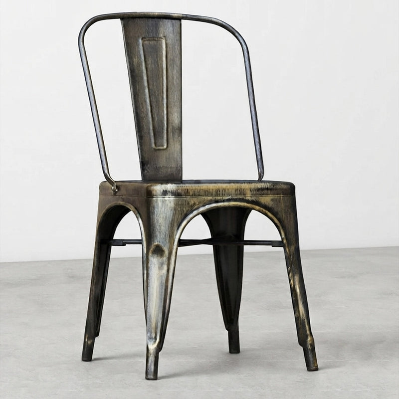 Silla de comedor de metal con diseño industrial Tolix, estructura cuadrada de acero, para uso interior y exterior, nueva edición