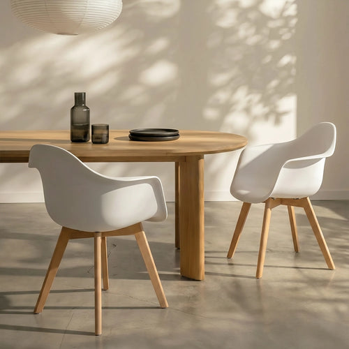 Dining Chair with Armrests - Scandinavian Style - Dominic