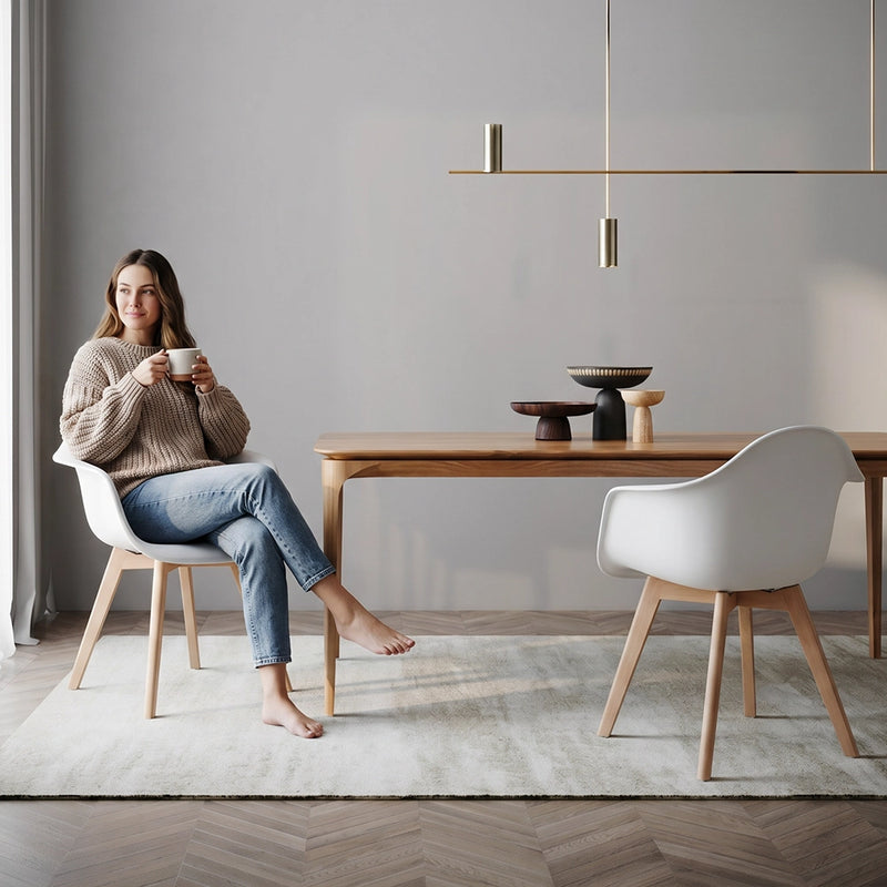Sedia da Pranzo con Braccioli - Stile Scandinavo - Dominic