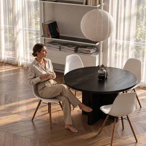 Dining Chair - Scandinavian Design - Dark Wood Legs - Skögur