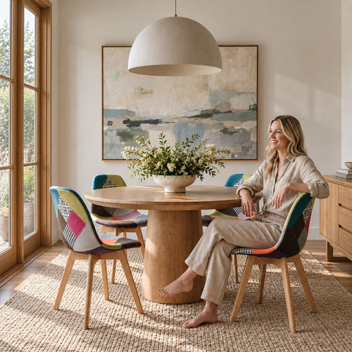 Dining Chair Denisse Scandi style Premium Design - Patchwork Simona