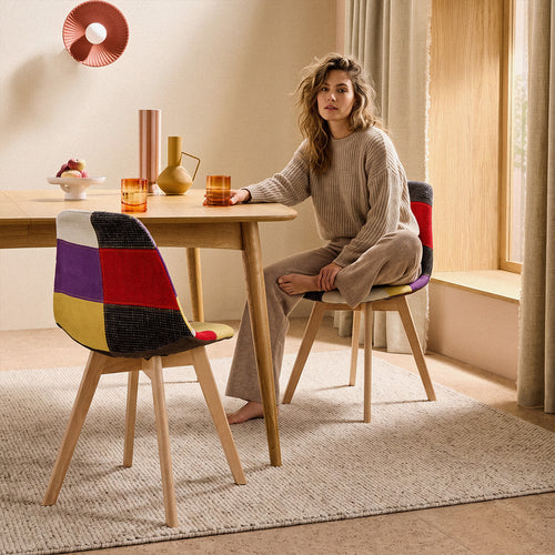 Dining Chair Denisse Scandi style Premium Design - Patchwork Tessa