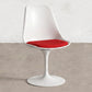 White Tulip Design Dining Chair Swivel With PP Seat And Steel Leg Imitation Leather Cushioned Comfort