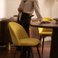Cadeira de jantar - Estofada em veludo - Design escandinavo - Evelyne