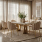 Dining Chair Shell Design In Velvet Upholstery With Golden Legs Glam Modern Accent Chair