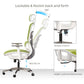 Sedia da ufficio ergonomica con ruote e braccioli - Keys