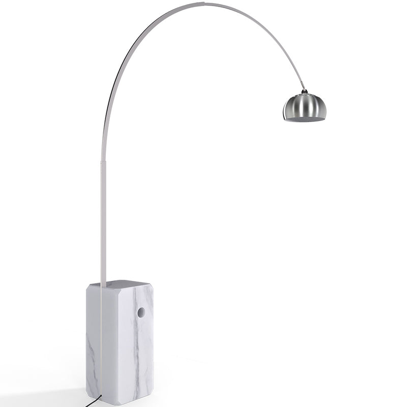 Arco Floor Lamp in Metal with Marble Base – Arko - gallery 3