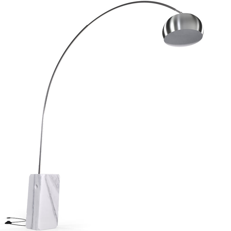 Arco Floor Lamp in Metal with Marble Base – Arko - gallery 5