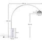 Arco Floor Lamp in Metal with Marble Base – Arko - gallery 8