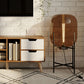 Glass floor lamp in modern design; metal and glass - Grau - 75cm - gallery 2