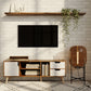 Glass floor lamp in modern design; metal and glass - Grau - 75cm - gallery 3