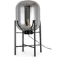 Glass floor lamp in modern design; metal and glass - Grau - 75cm - gallery 1