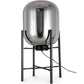 Glass floor lamp in modern design; metal and glass - Grau - 75cm - gallery 4