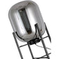 Glass floor lamp in modern design; metal and glass - Grau - 75cm - gallery 5