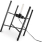 Glass floor lamp in modern design; metal and glass - Grau - 75cm - gallery 6