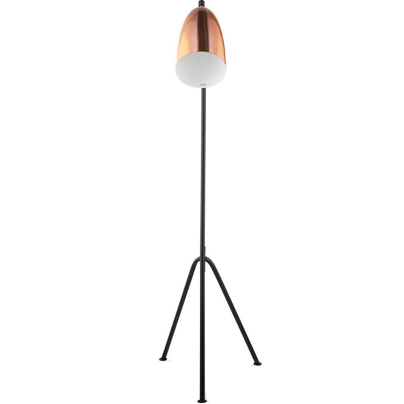 Cavalletta-gulvlampe i metal med slankt jernstel til moderne stuer og en zenpræget atmosfære