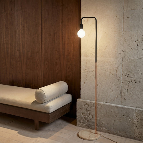 Lampadaire Carlo - Métal et marbre
