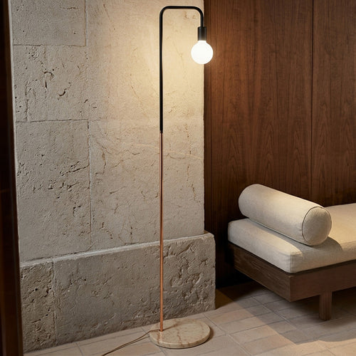 Lampadaire Carlo - Métal et marbre