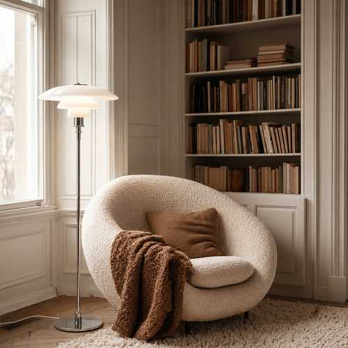 Lampadaire Liam - Acier et verre
