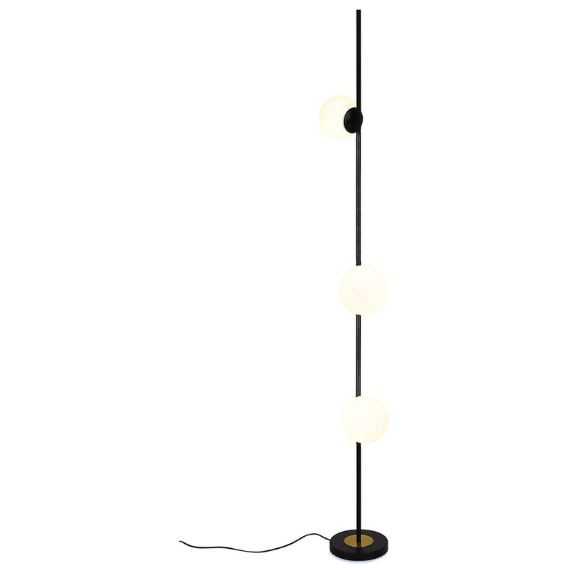 Elsie 3 Bulbs Floor Lamp - Metal and Glass - gallery 2