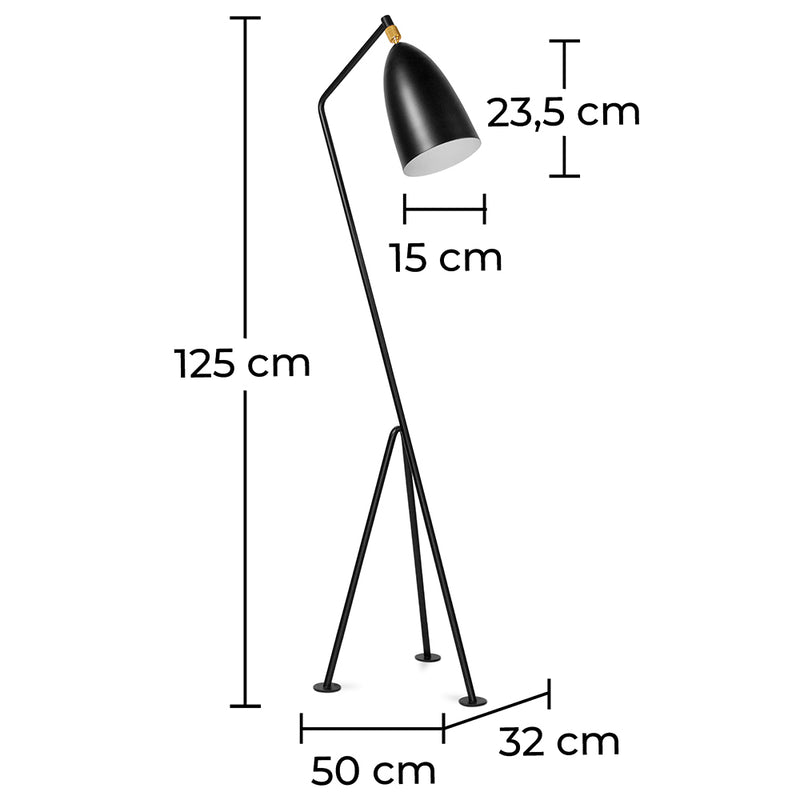 Tripod Design Floor Lamp - Living Room Lamp - Hopper - gallery 11