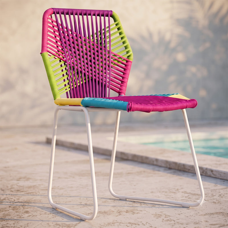 Sedia da giardino Frony - Gambe bianche