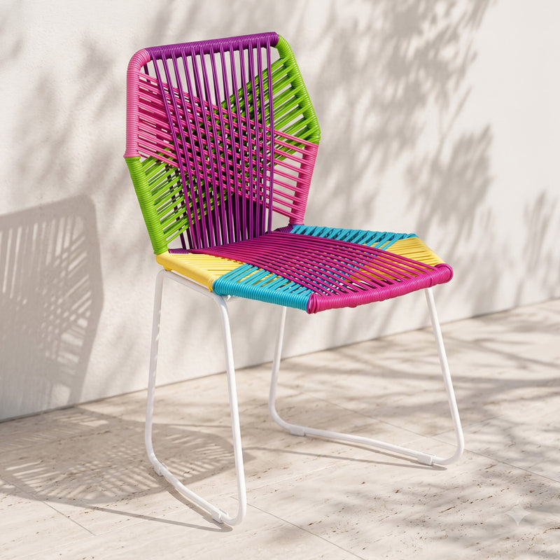 Sedia da giardino Frony - Gambe bianche