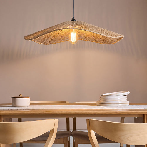 Pendant Light - Natural Rope Boho Style – Modern Handcrafted Design - Yer