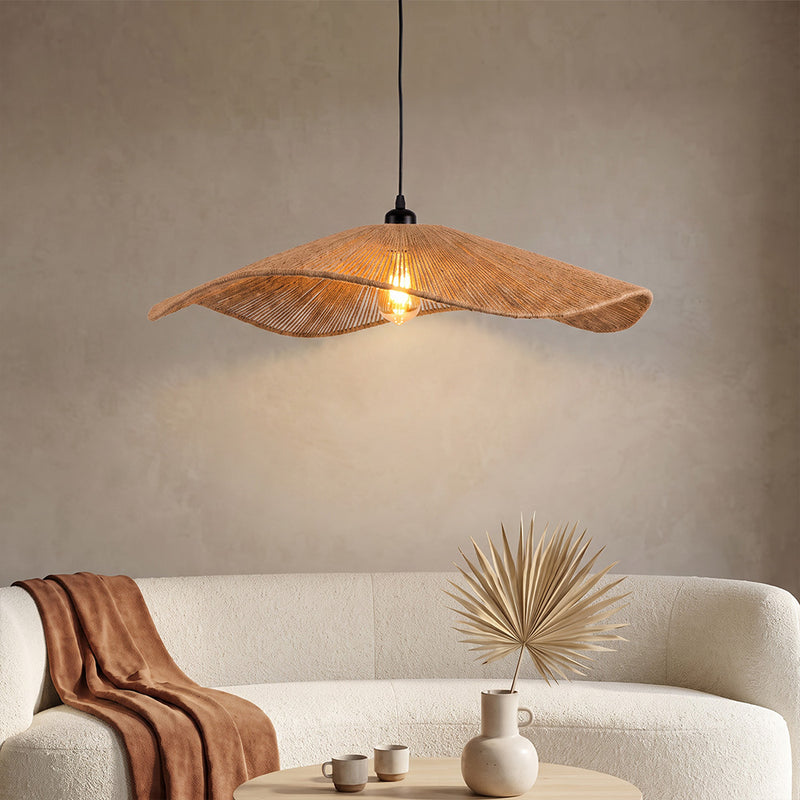 Pendant Light - Natural Rope Boho Style – Modern Handcrafted Design - Yer