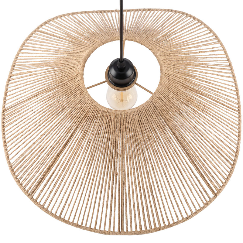 Pendant Lamp Boho Style – Handcrafted Natural Rope Lampshade - Lunah