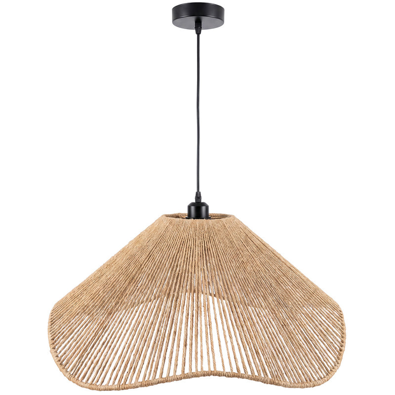Pendant Lamp Boho Style – Handcrafted Natural Rope Lampshade - Lunah