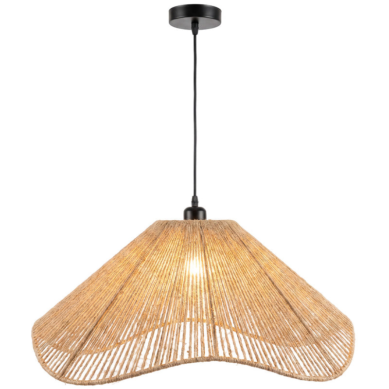 Pendant Lamp Boho Style – Handcrafted Natural Rope Lampshade - Lunah