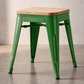 Industrial Design Bar Stool - Wood & Steel - 45cm - New Edition - Stylix