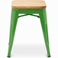 Industrial Design Bar Stool - Wood & Steel - 45cm - New Edition - Stylix