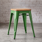Industrial Design Bar Stool - Wood & Steel - 45cm - New Edition - Stylix
