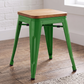 Industrial Design Bar Stool - Wood & Steel - 45cm - New Edition - Stylix