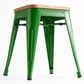 Industrial Design Bar Stool - Wood & Steel - 45cm - New Edition - Stylix