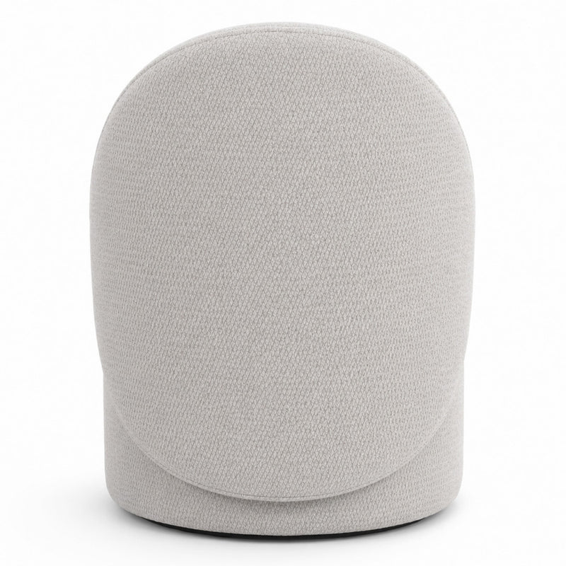 Stool Low 65 cm - Chenille Upholstered - Curved Backrest Design - Yaby