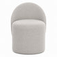 Stool Low 65 cm - Chenille Upholstered - Curved Backrest Design - Yaby