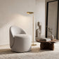 Stool Low 65 cm - Chenille Upholstered - Curved Backrest Design - Yaby